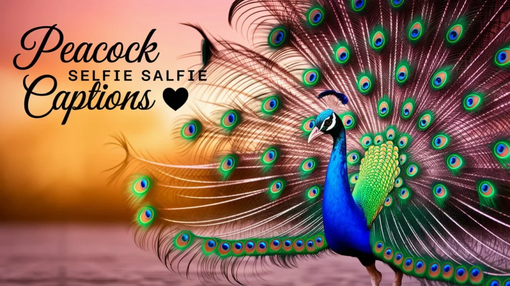 Peacock Selfie Captions