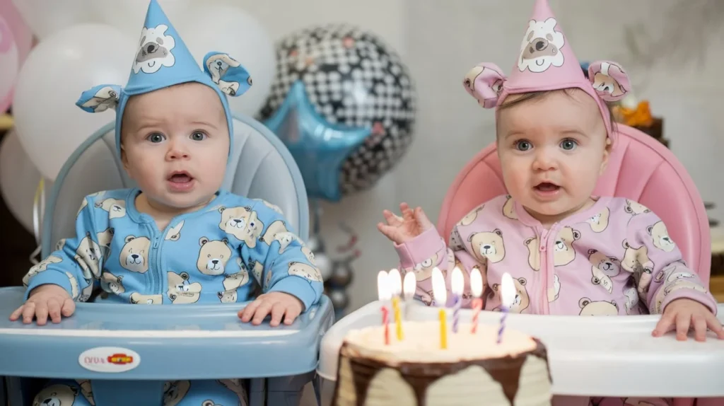 1st Birthday Captions for Twins