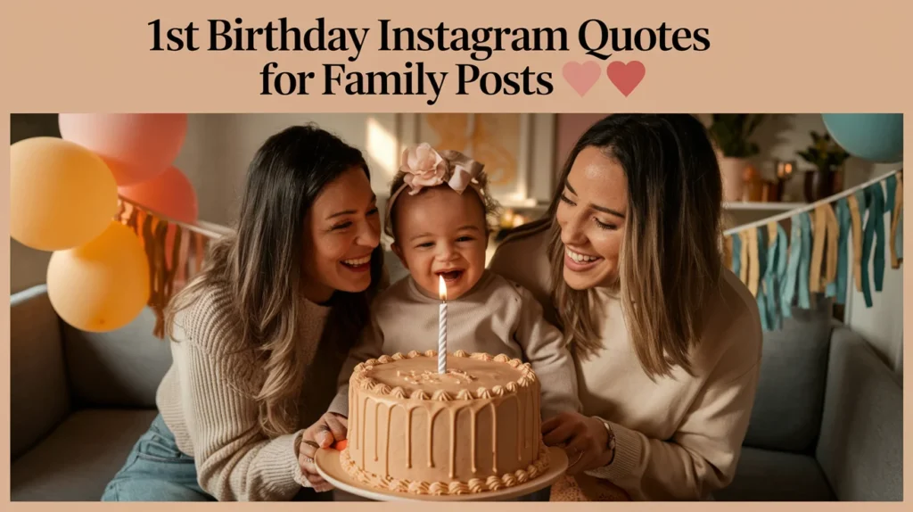 1st Birthday Instagram Quotes for Family Posts