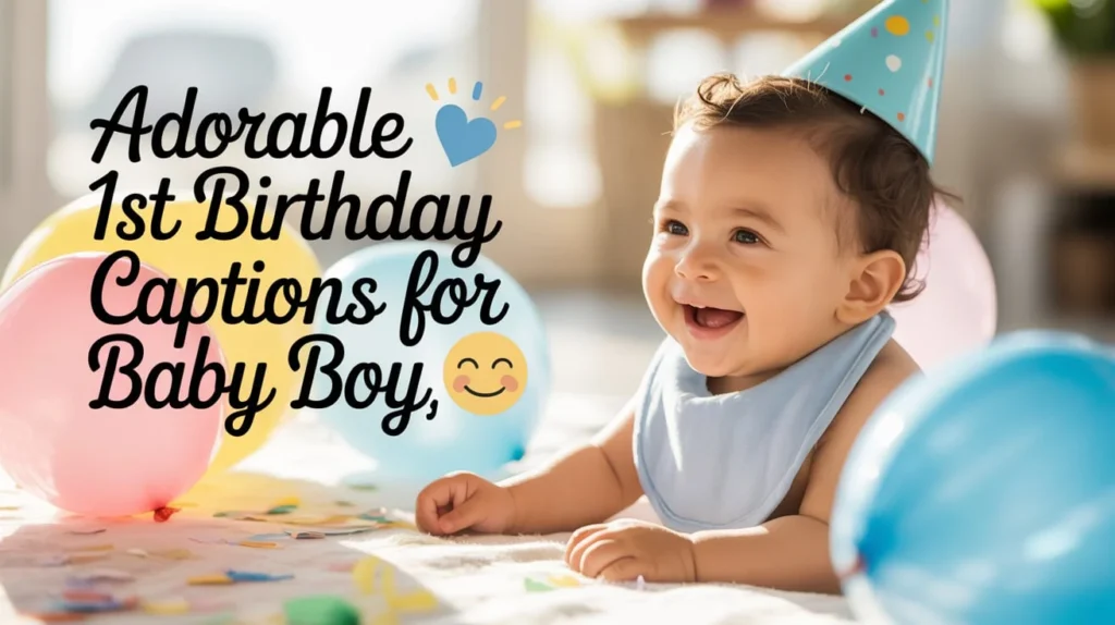 Adorable 1st Birthday Captions for Baby Boy