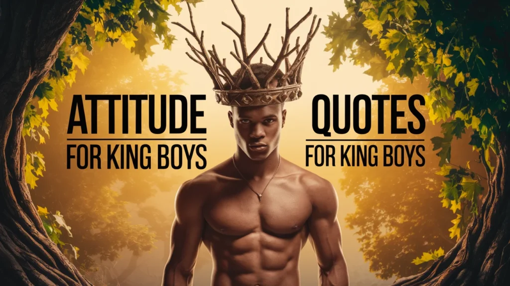 Attitude Quotes for King Boys