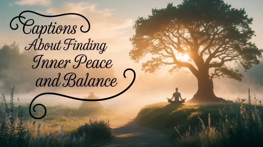 Captions About Finding Inner Peace and Balance