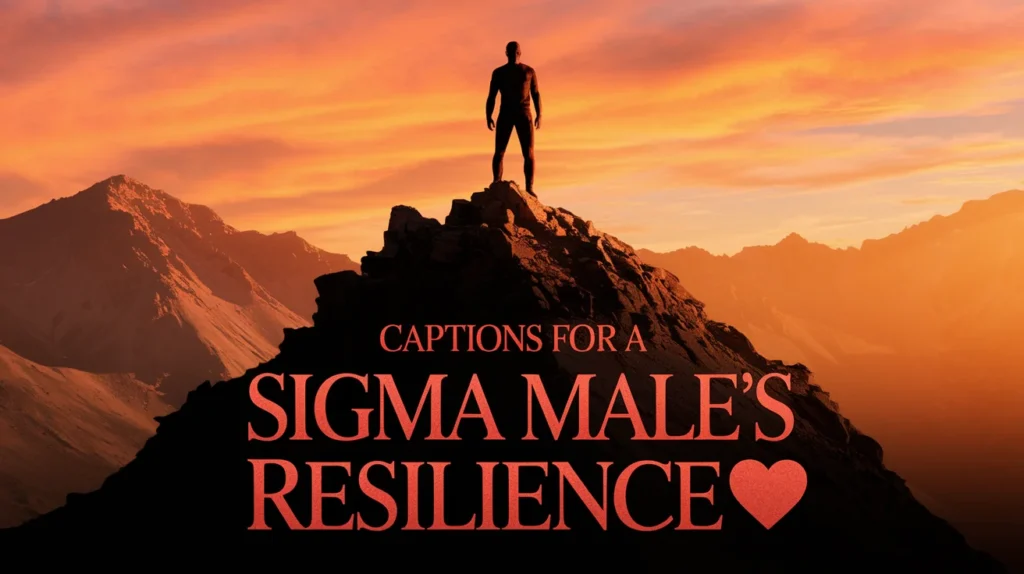Captions for a Sigma Male's Resilience