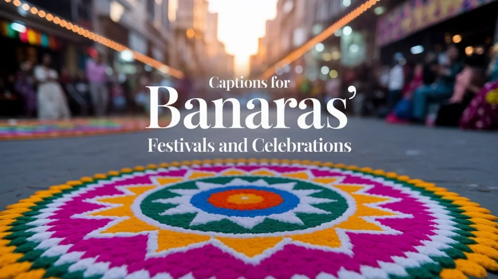 Captions for Banaras' Festivals and Celebrations