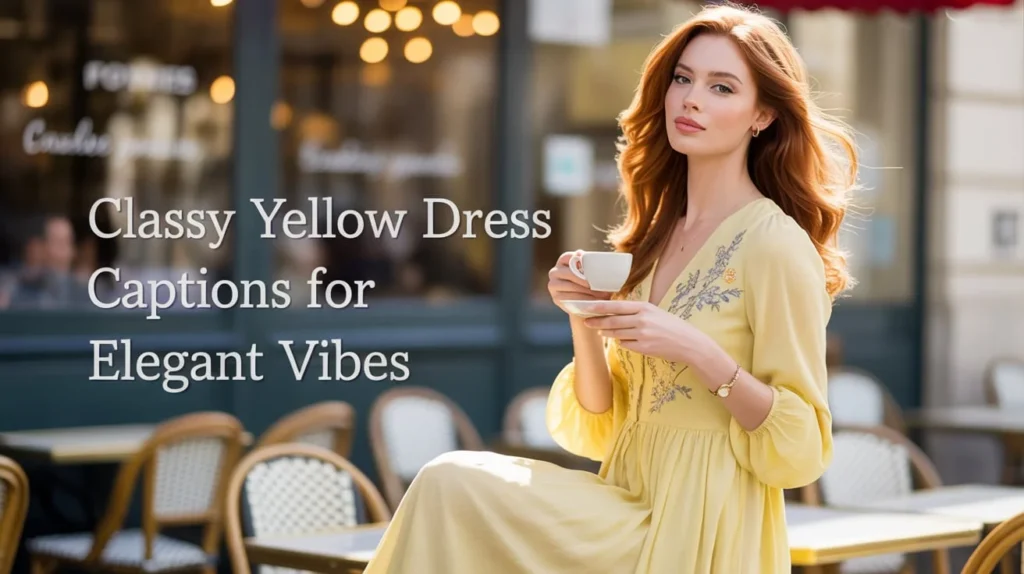 Classy Yellow Dress Captions for Elegant Vibes