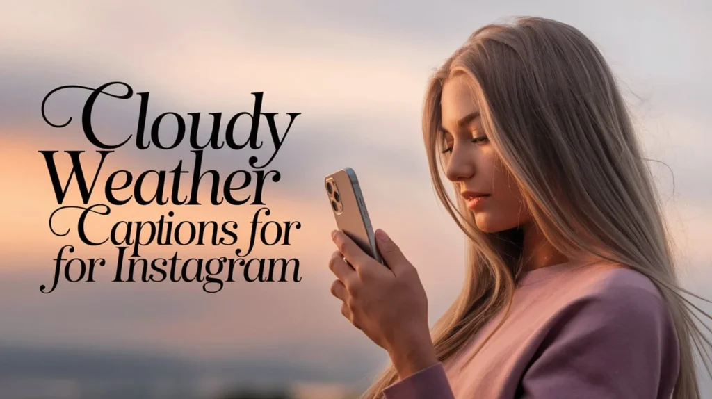 Cloudy Weather Selfie Captions for Instagram