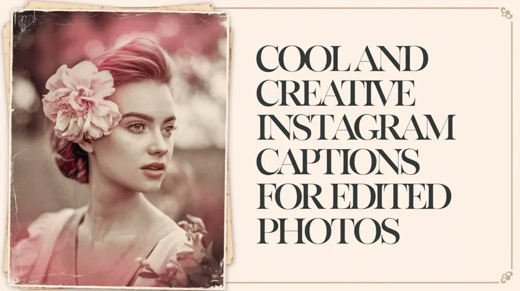 Cool and Creative Instagram Captions for Edited Photos