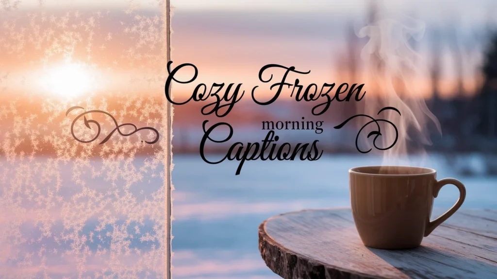Cozy Frozen Morning Captions