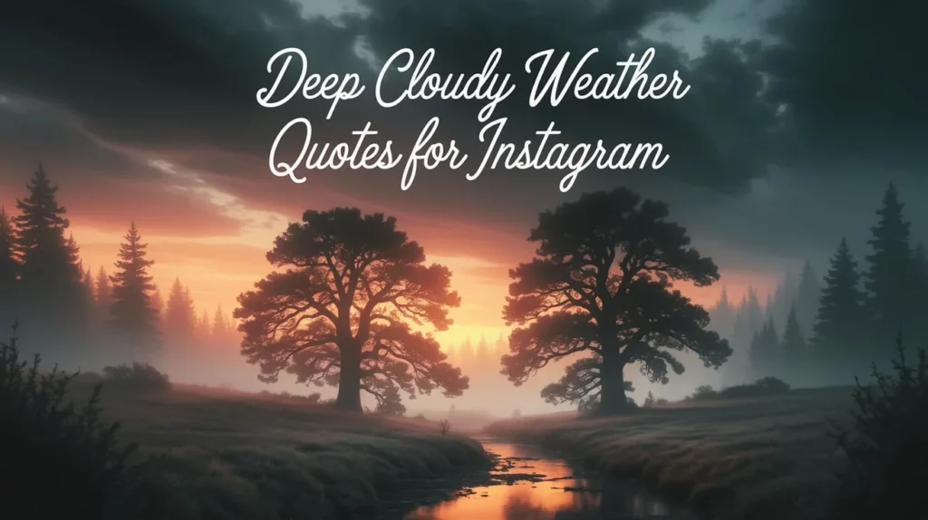 Deep Cloudy Weather Quotes for Instagram