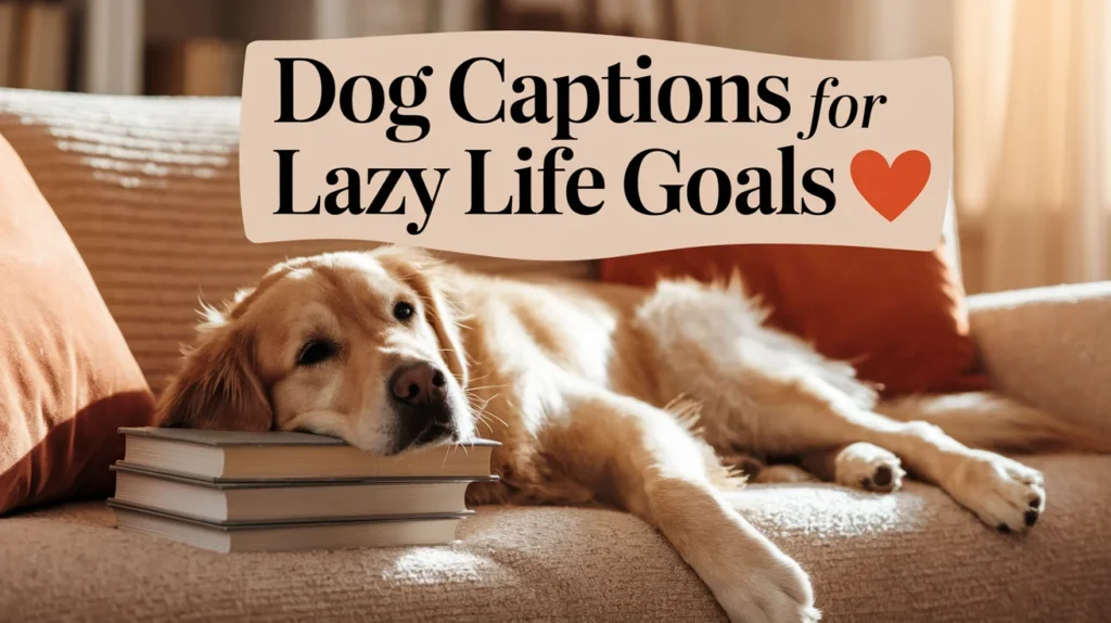 Dog Captions for Lazy Life Goals