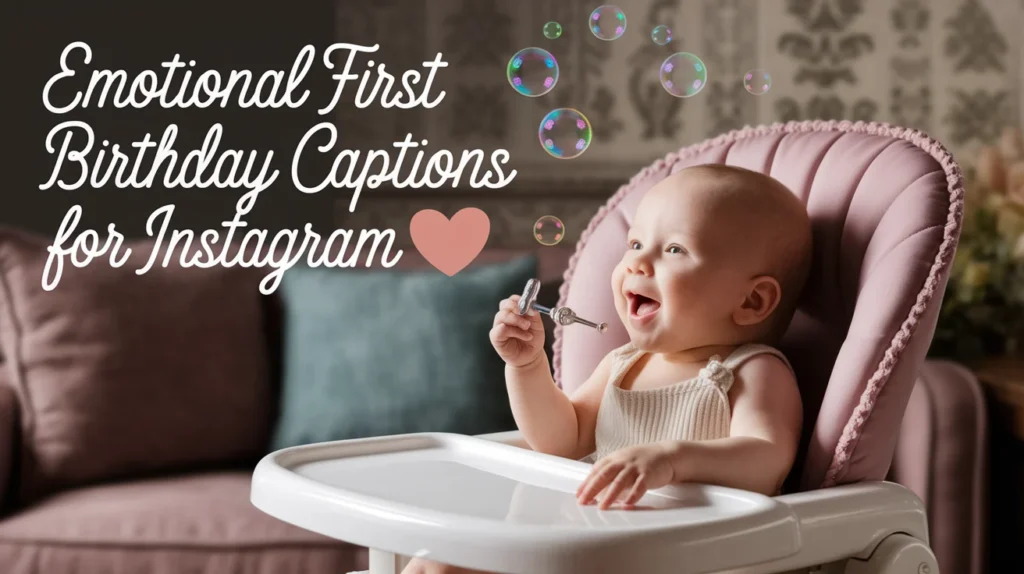 Emotional First Birthday Captions for Instagram