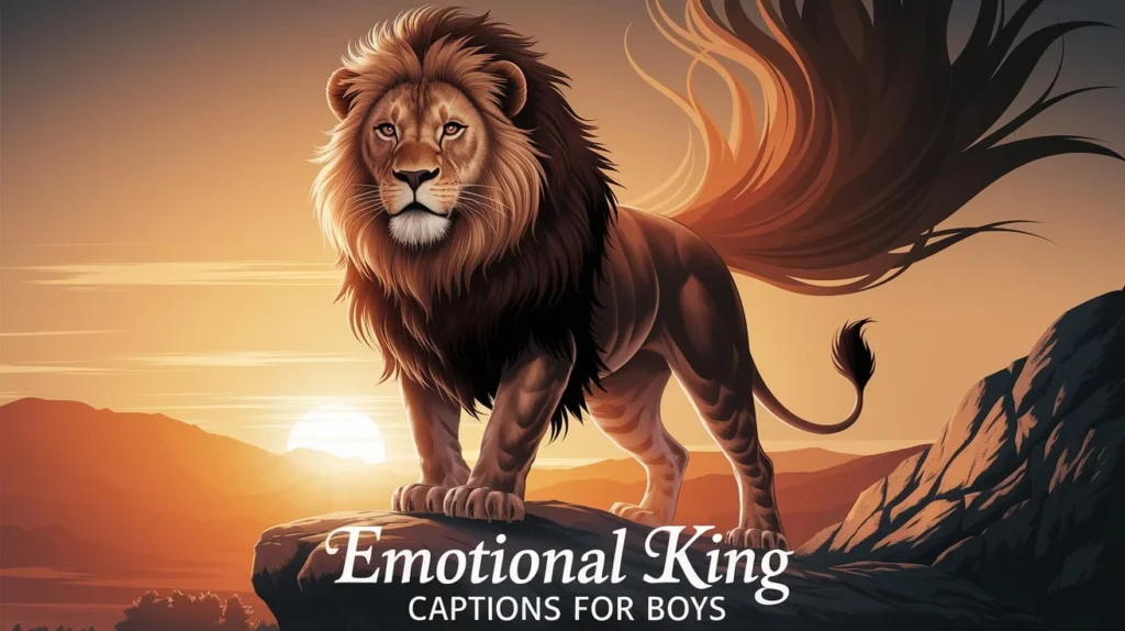 Emotional King Captions for Boys