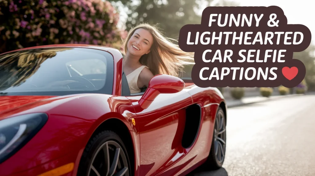 Funny & Lighthearted Car Selfie Captions