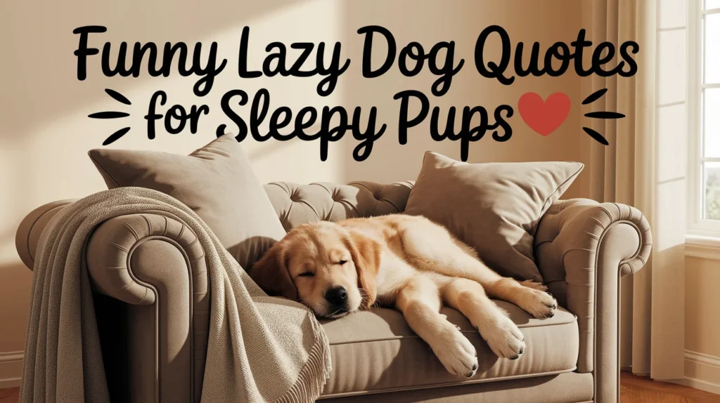 Funny Lazy Dog Quotes for Sleepy Pups