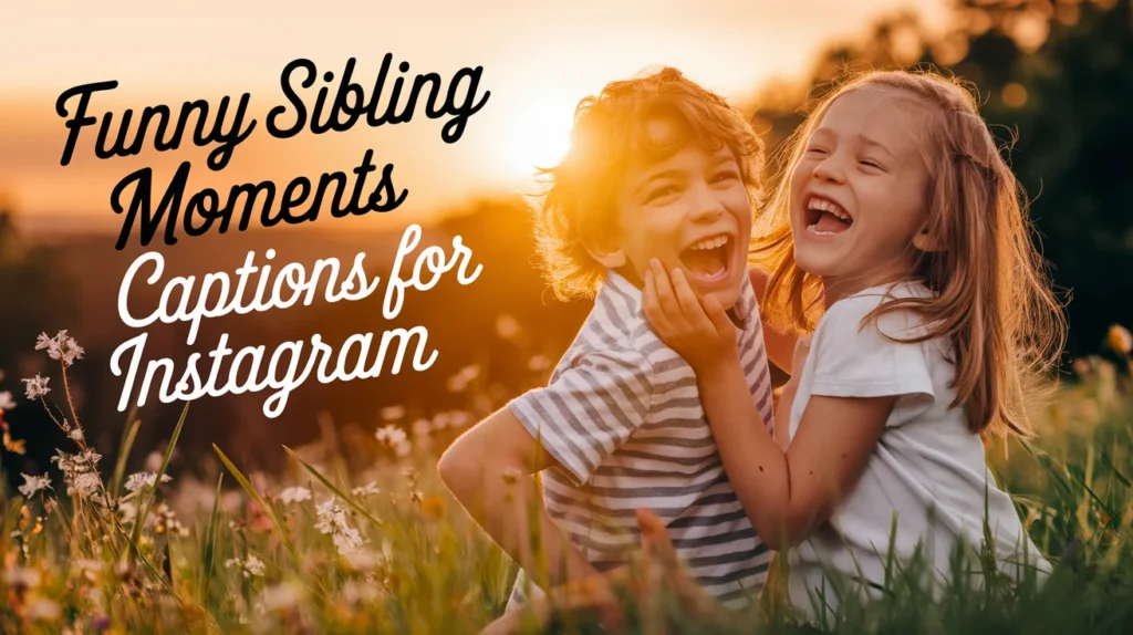 Funny Sibling Moments Captions for Instagram