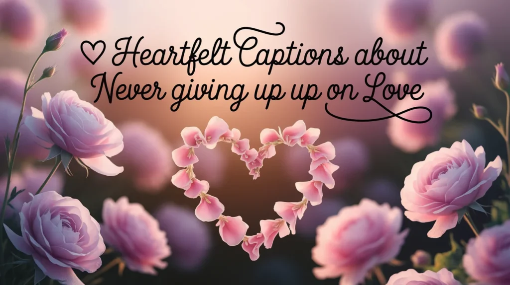 Heartfelt Captions About Never Giving Up on Love