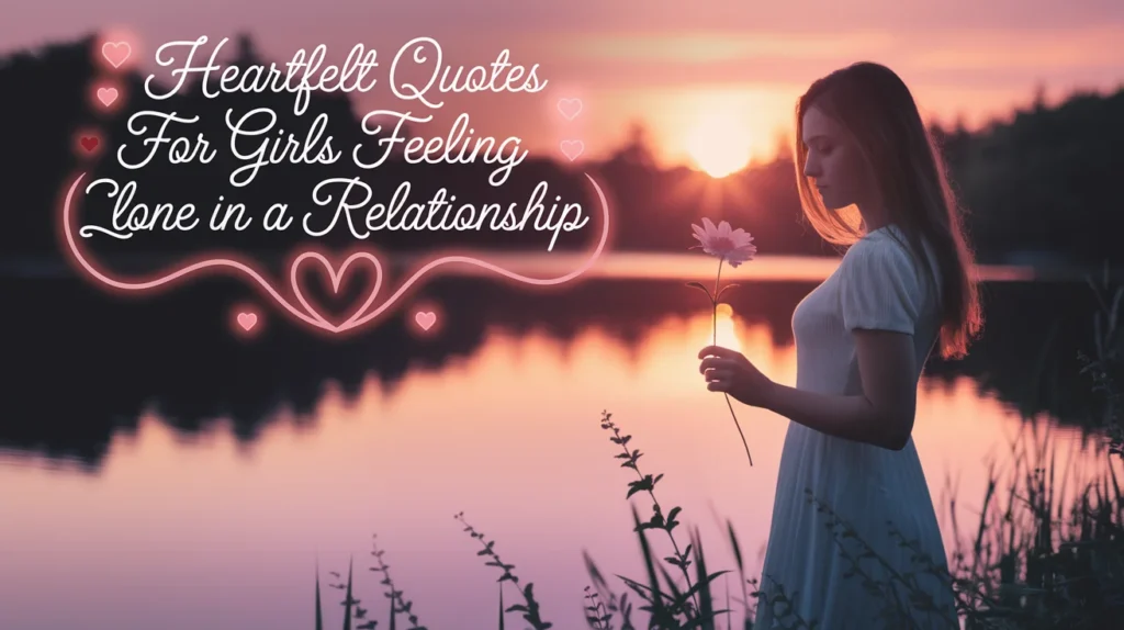 Heartfelt Quotes for Girls Feeling Alone in a Relationship
