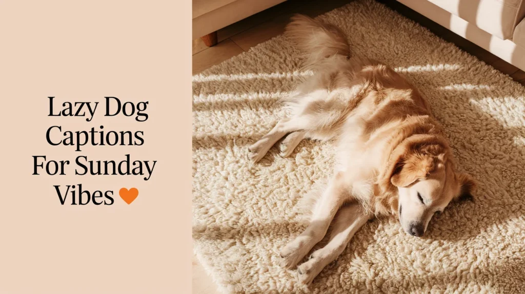Lazy Dog Captions for Sunday Vibes