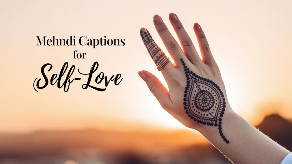 Mehndi Captions for Self-Love