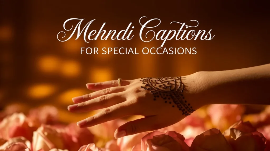Mehndi Captions for Special Occasions