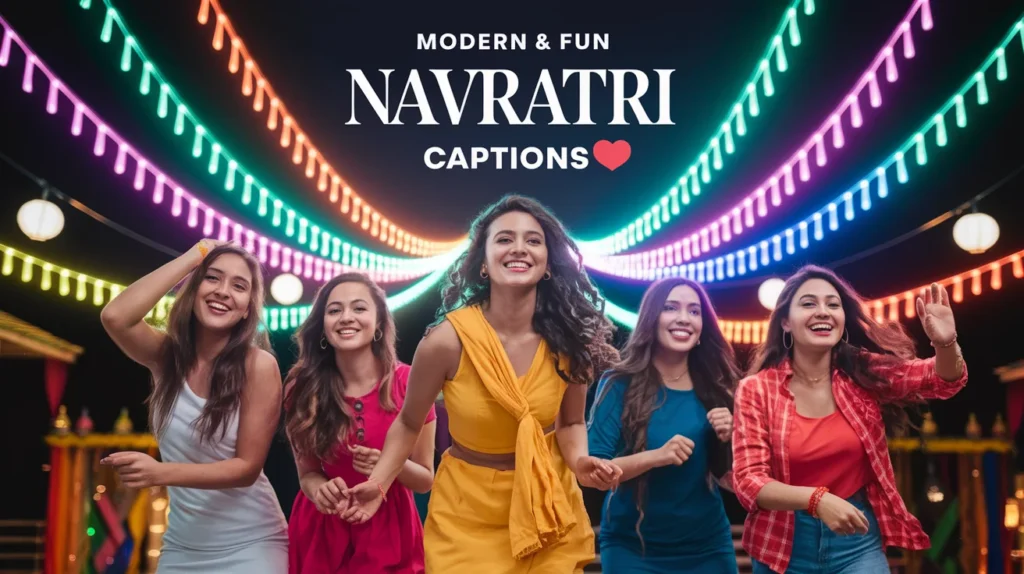 Modern & Fun Navratri Captions