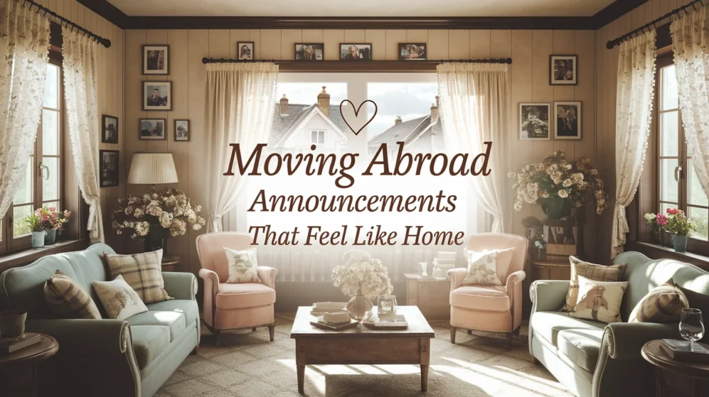 Moving Abroad Announcements That Feel Like Home