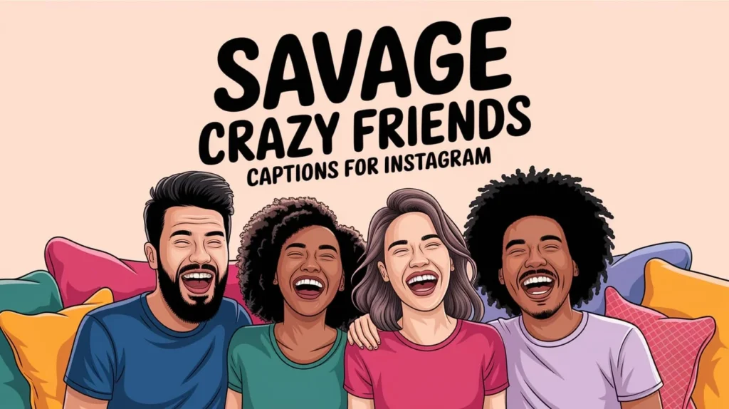 Savage Crazy Friends Captions for Instagram