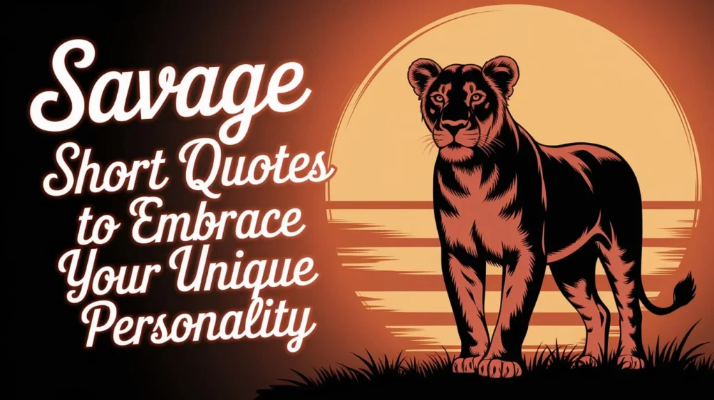 Savage Short Quotes to Embrace Your Unique Personality