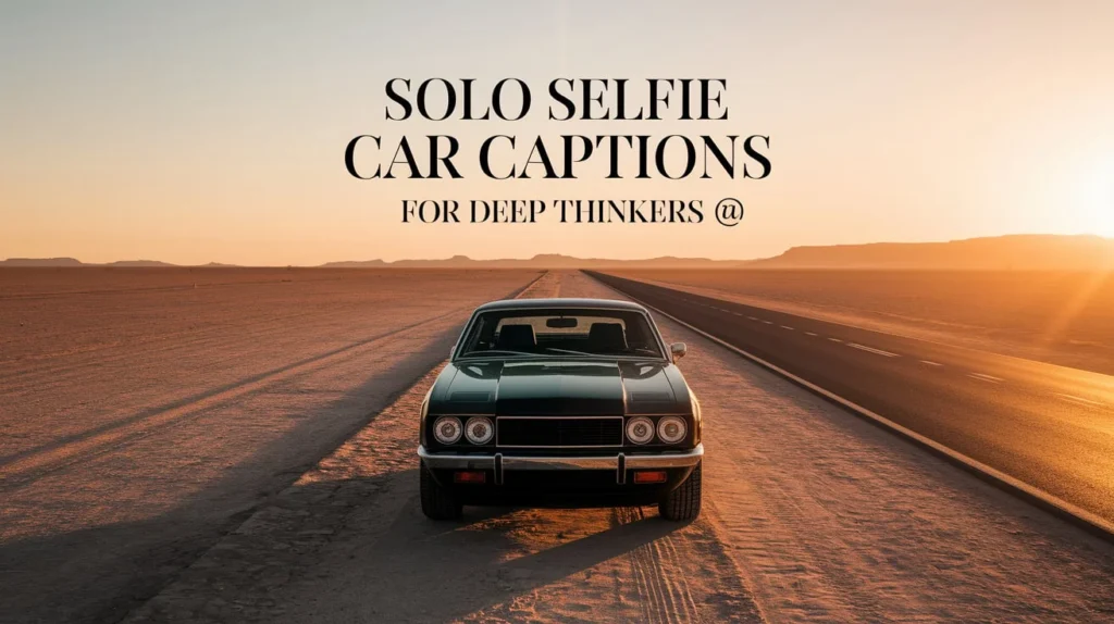 Solo Selfie Car Captions for Deep Thinkers