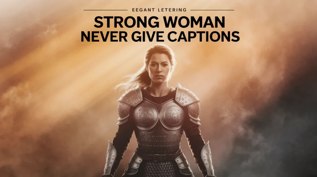 Strong Woman Never Give Up Captions