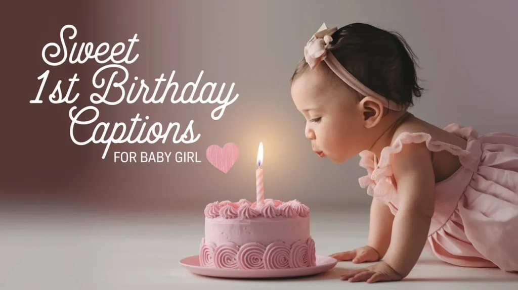 Sweet 1st Birthday Captions for Baby Girl
