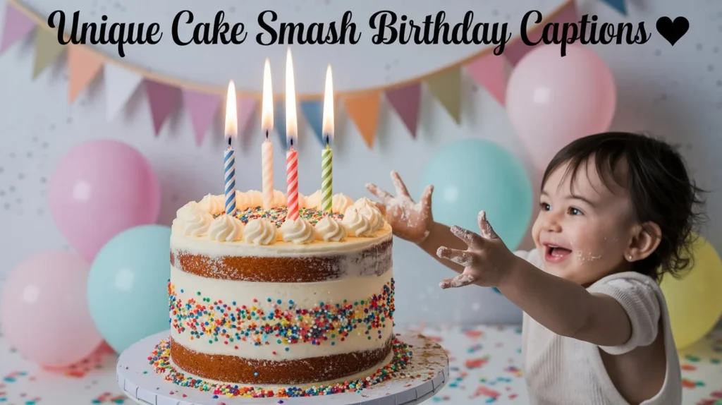 Unique Cake Smash Birthday Captions