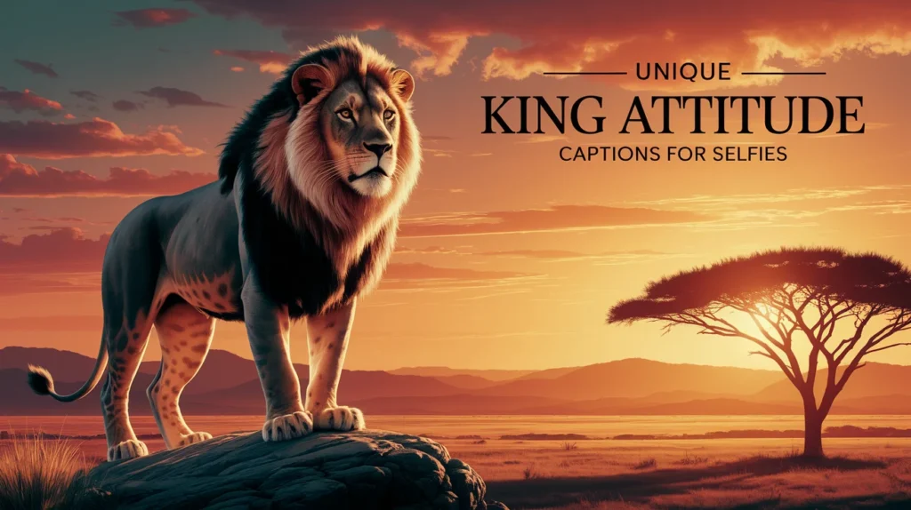 Unique King Attitude Captions for Selfies