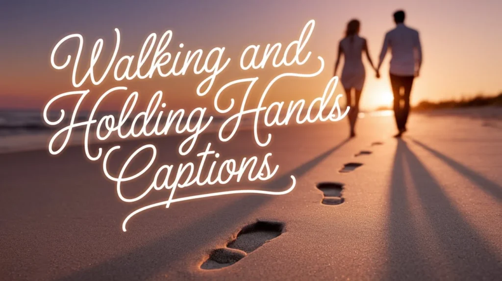 Walking And Holding Hands Captions