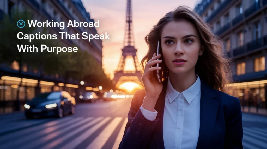 Working Abroad Captions That Speak With Purpose