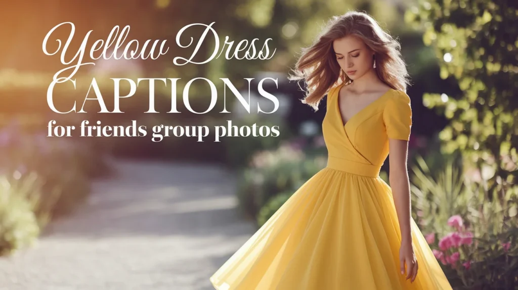 Yellow Dress Captions for Friends Group Photos