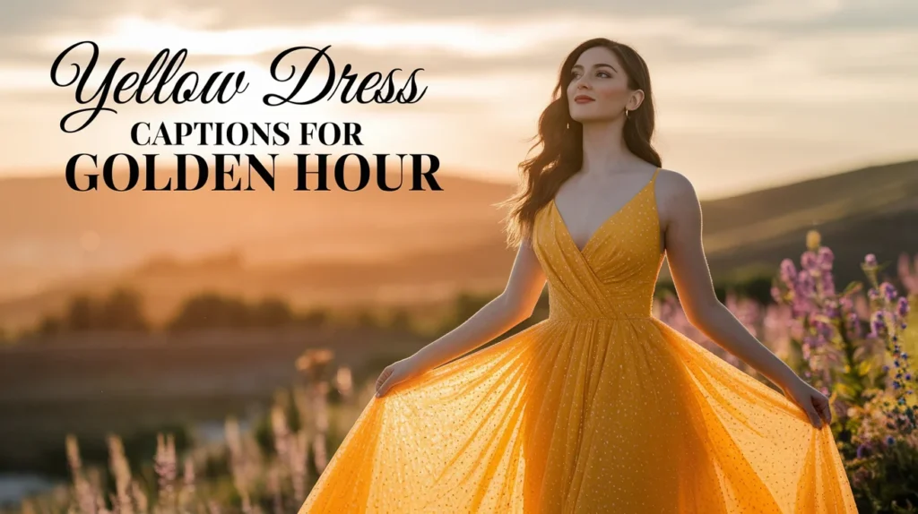 Yellow Dress Captions for Golden Hour