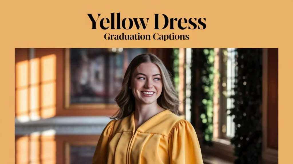 Yellow Dress Graduation Captions