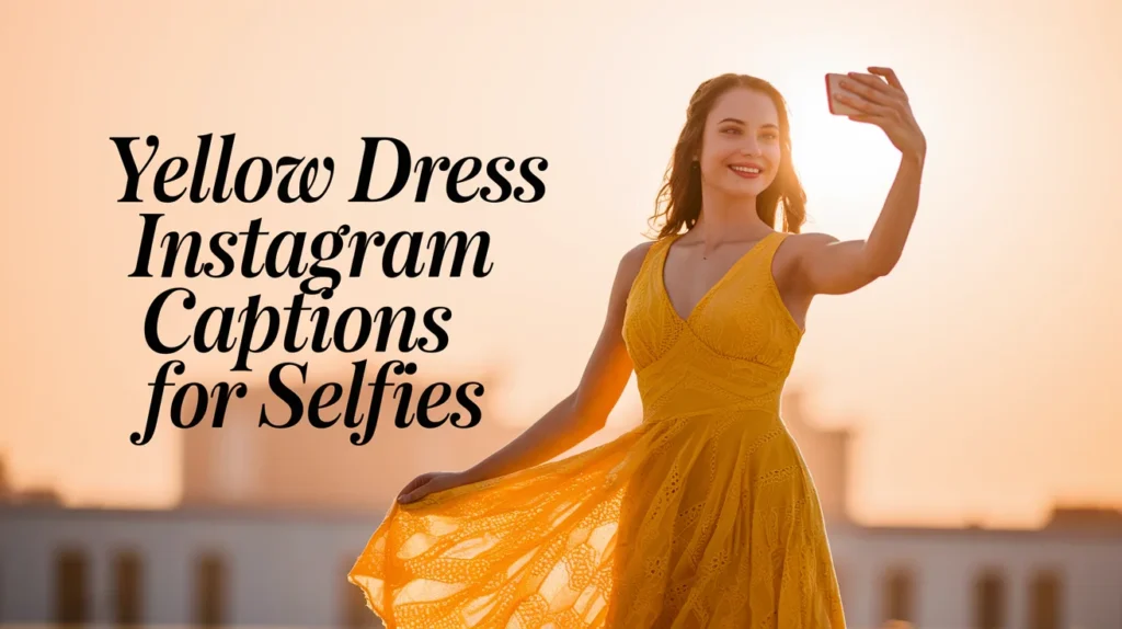 Yellow Dress Instagram Captions for Selfies