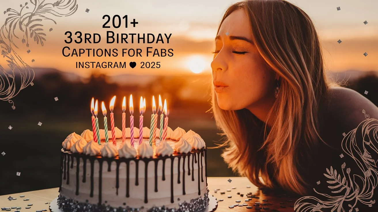 33rd Birthday Captions