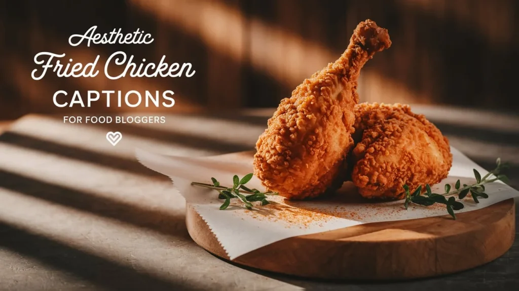 Aesthetic Fried Chicken Captions for Food Bloggers