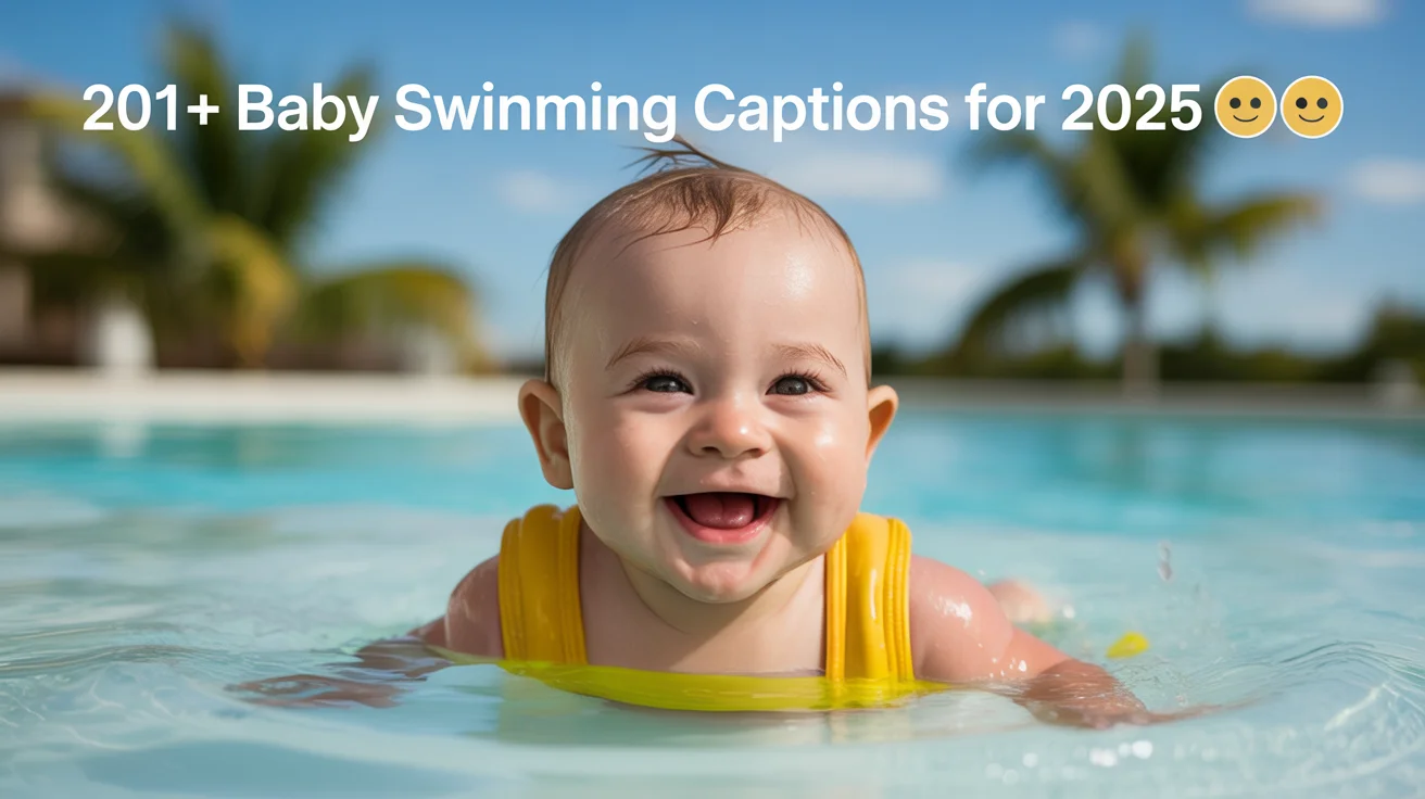 Baby Swimming Captions