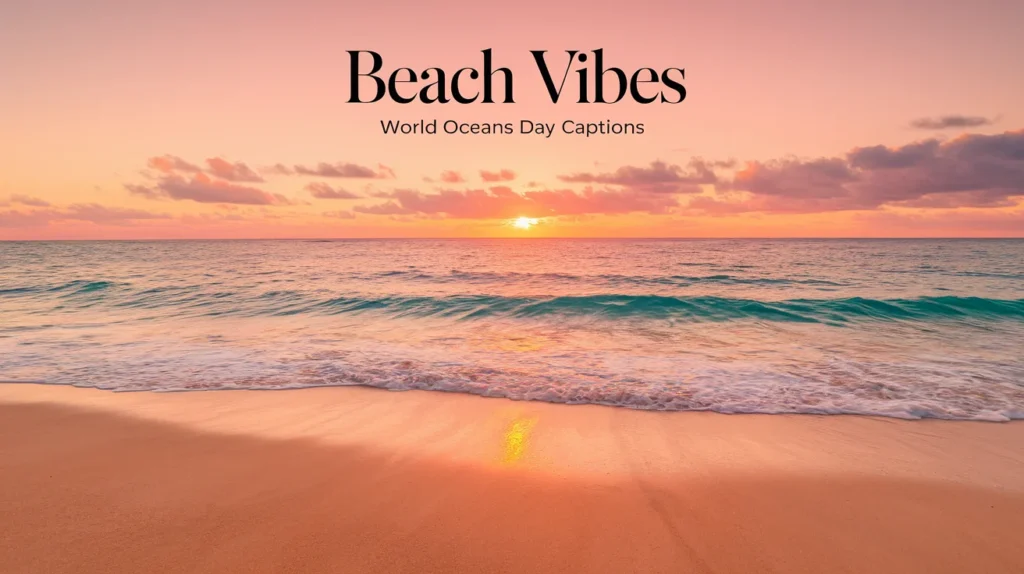 Beach Vibes World Oceans Day Captions