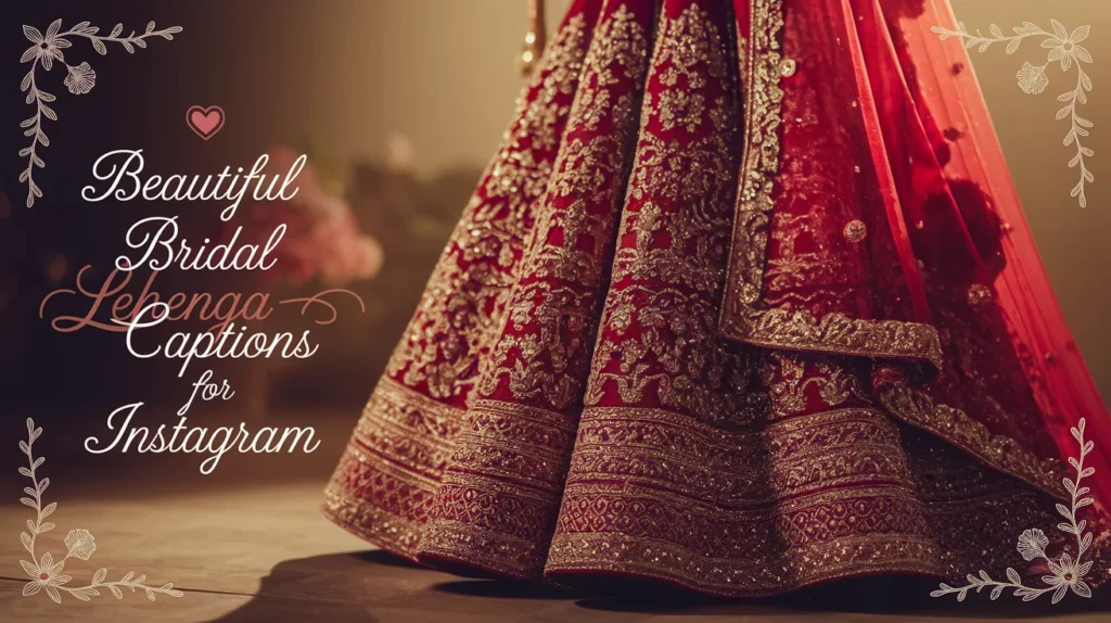 Beautiful Bridal Lehenga Captions For Instagram