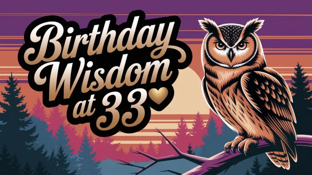 Birthday Wisdom at 33