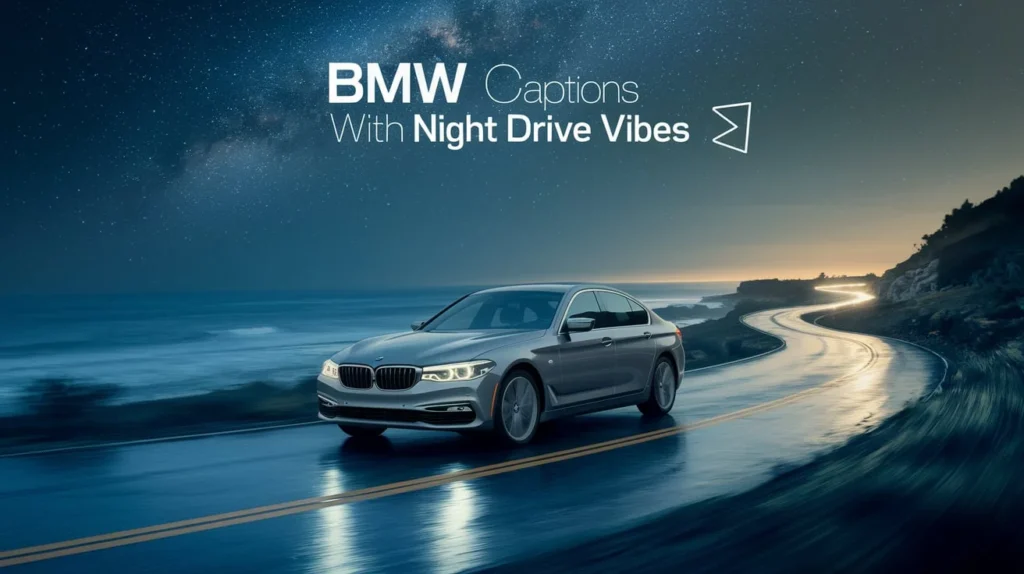 BMW Captions with Night Drive Vibes