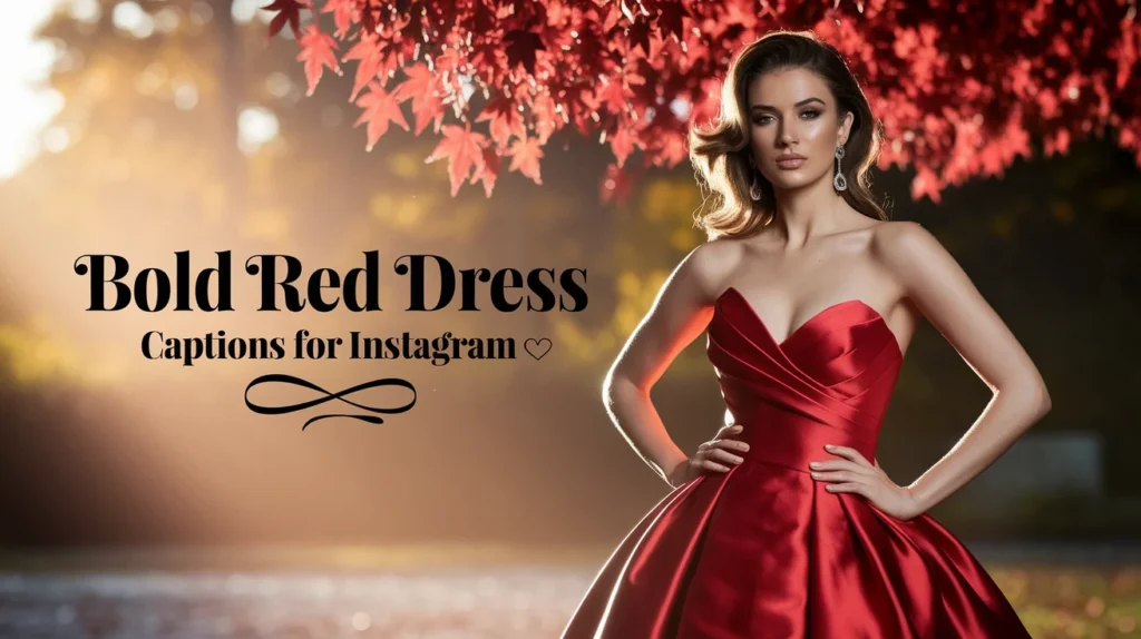 Bold Red Dress Captions for Instagram