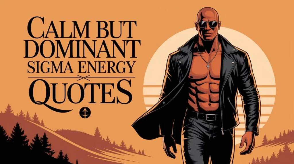 Calm But Dominant Sigma Male Energy Quotes