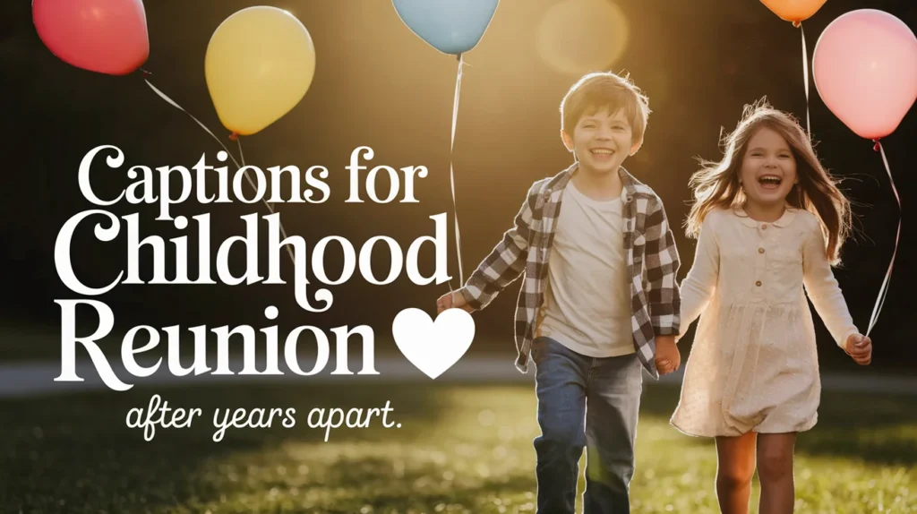Captions for Childhood Friends Reunion
