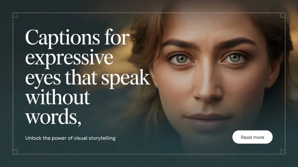 Captions for Expressive Eyes That Speak Without Words